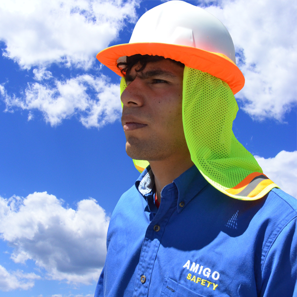 Cubrenuca Malla Jersey con Reflejante LAMIRA Amarillo LS-4055 Unitalla - 3